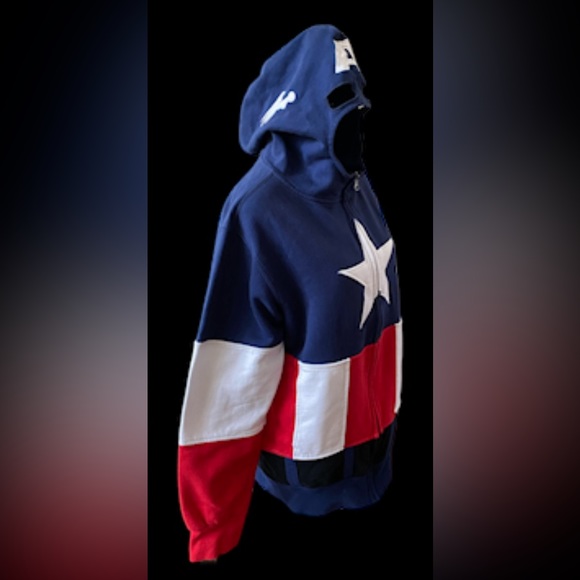 Marvel: Captain America Avenger Zip Up Hoodie Sweatshirt - Picture 11 of 17